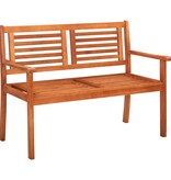 VidaXL Tweezits tuinbank 120 cm massief eucalyptushout