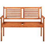 VidaXL Tweezits tuinbank 120 cm massief eucalyptushout