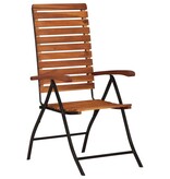 VidaXL 2 st Tuinstoelen verstelbaar massief acaciahout