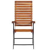 VidaXL 2 st Tuinstoelen verstelbaar massief acaciahout