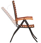 VidaXL 2 st Tuinstoelen verstelbaar massief acaciahout