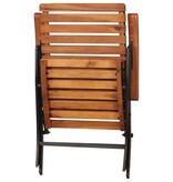 VidaXL 2 st Tuinstoelen verstelbaar massief acaciahout