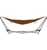 VidaXL Hangmat met inklapbare standaard bruin