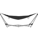VidaXL Hangmat met inklapbare standaard zwart