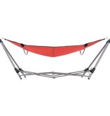 VidaXL Hangmat met inklapbare standaard rood