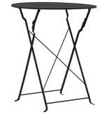 VidaXL 3-delige Bistroset staal zwart