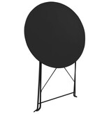 VidaXL 3-delige Bistroset staal zwart