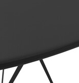 VidaXL 3-delige Bistroset staal zwart