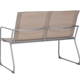 VidaXL 4-delige Loungeset stof en staal taupe