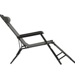 VidaXL Ligbedden inklapbaar 2 st met voetensteun staal grijs