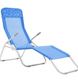 VidaXL Ligbedden inklapbaar 2 st textileen blauw