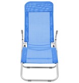 VidaXL Ligbedden inklapbaar 2 st textileen blauw