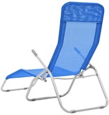VidaXL Ligbedden inklapbaar 2 st textileen blauw
