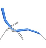 VidaXL Ligbedden inklapbaar 2 st textileen blauw