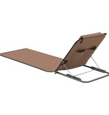 VidaXL Strandmatten inklapbaar 2 st staal en stof bruin