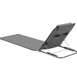 VidaXL Strandmatten inklapbaar 2 st staal en stof grijs