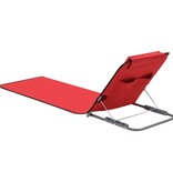 VidaXL Strandmatten inklapbaar 2 st staal en stof rood