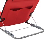 VidaXL Strandmatten inklapbaar 2 st staal en stof rood