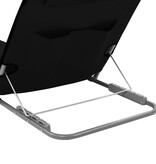 VidaXL Strandmatten inklapbaar 2 st staal en stof zwart