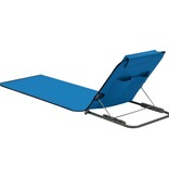 VidaXL Strandmatten inklapbaar 2 st staal en stof blauw