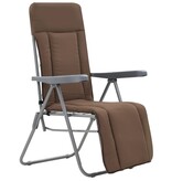 VidaXL Tuinstoelen met kussen inklapbaar 2 st bruin