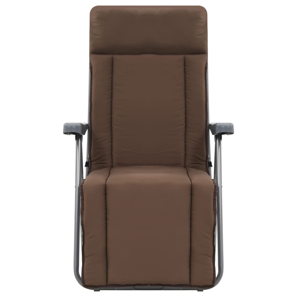 VidaXL Tuinstoelen met kussen inklapbaar 2 st bruin