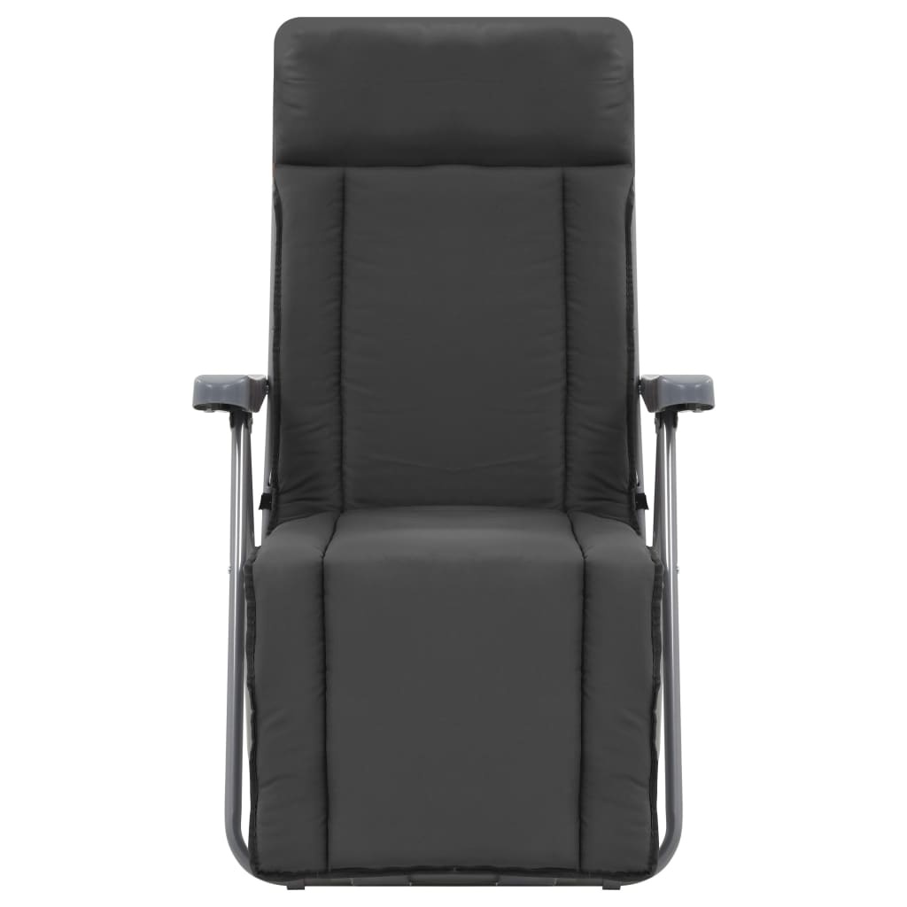 VidaXL Tuinstoelen met kussen inklapbaar 2 st grijs