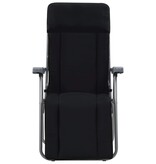 VidaXL Tuinstoelen met kussen inklapbaar 2 st zwart