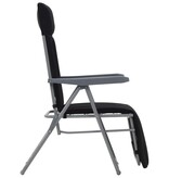 VidaXL Tuinstoelen met kussen inklapbaar 2 st zwart