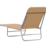 VidaXL Ligbedden inklapbaar 2 st staal en stof taupe