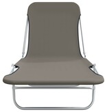 VidaXL Ligbedden inklapbaar 2 st staal en stof grijs