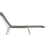 VidaXL Ligbedden inklapbaar 2 st staal en stof grijs