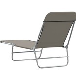 VidaXL Ligbedden inklapbaar 2 st staal en stof grijs