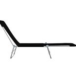 VidaXL Ligbedden inklapbaar 2 st staal en stof zwart