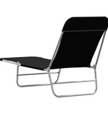 VidaXL Ligbedden inklapbaar 2 st staal en stof zwart