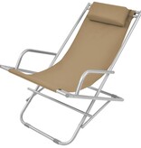 VidaXL Terrasstoelen verstelbaar 2 st staal taupe