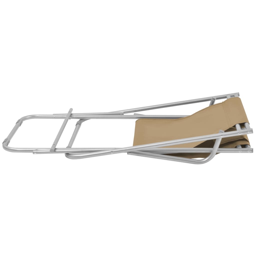 VidaXL Terrasstoelen verstelbaar 2 st staal taupe