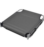 VidaXL Ligbed met hoofdkussen verstelbaar en inklapbaar grijs