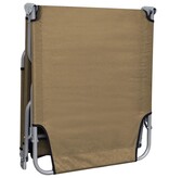 VidaXL Ligbed inklapbaar met verstelbare rugleuning taupe
