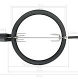 VidaXL BBQ rotisserie ring 57 cm zwart