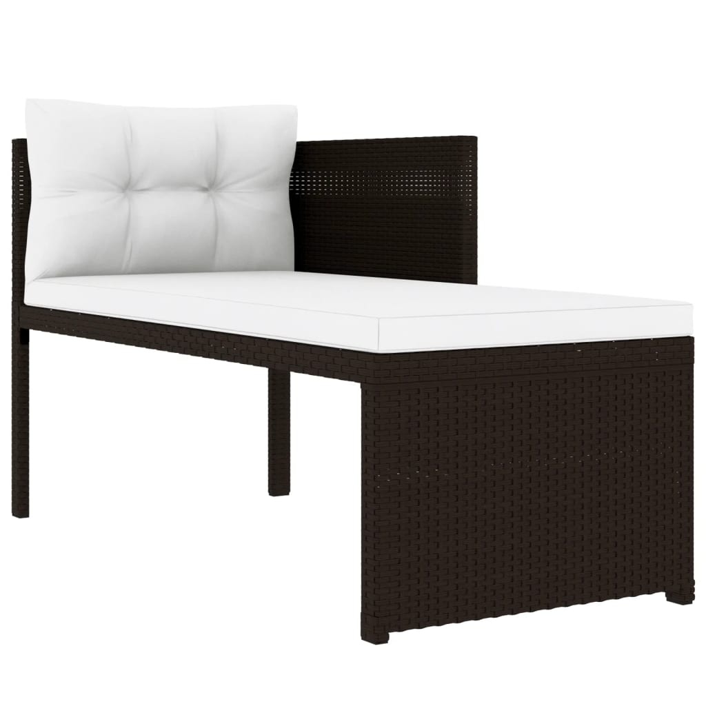 VidaXL 4-delige Loungeset poly rattan bruin