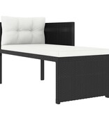 VidaXL 4-delige Loungeset poly rattan zwart