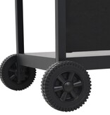 VidaXL Gasbarbecue met 6 kookzones staal zwart