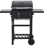 VidaXL Houtskoolbarbecue met onderplank zwart