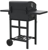 VidaXL Houtskoolbarbecue met onderplank zwart