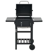 VidaXL Houtskoolbarbecue met onderplank zwart