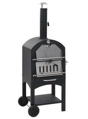VidaXL Pizzaoven op houtskool met terracotta pizzasteen