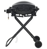 VidaXL Gasbarbecue met kookzone draagbaar zwart