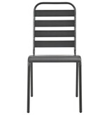 VidaXL Tuinstoelen stapelbaar 2 st staal grijs