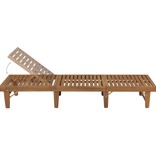 VidaXL Ligbed inklapbaar massief acaciahout